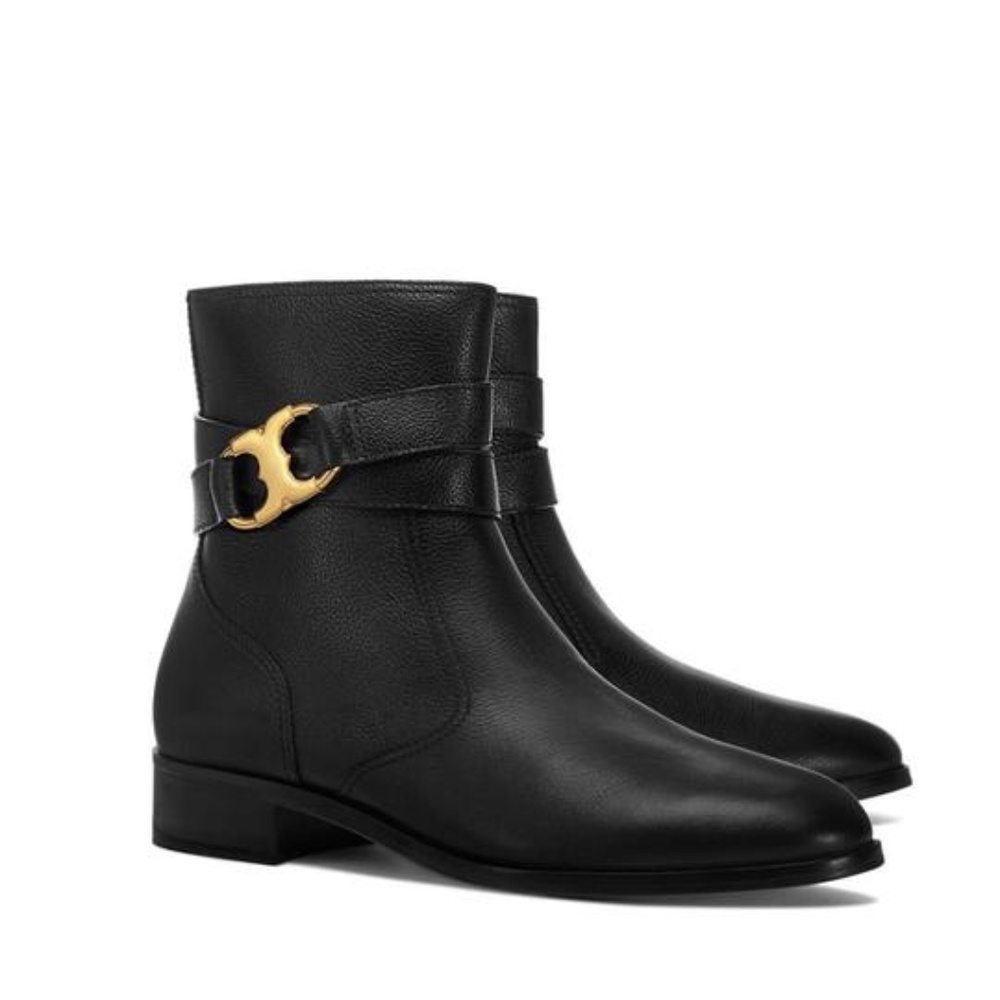 Tory Burch Black Gemini Link Flat Boots / Booties